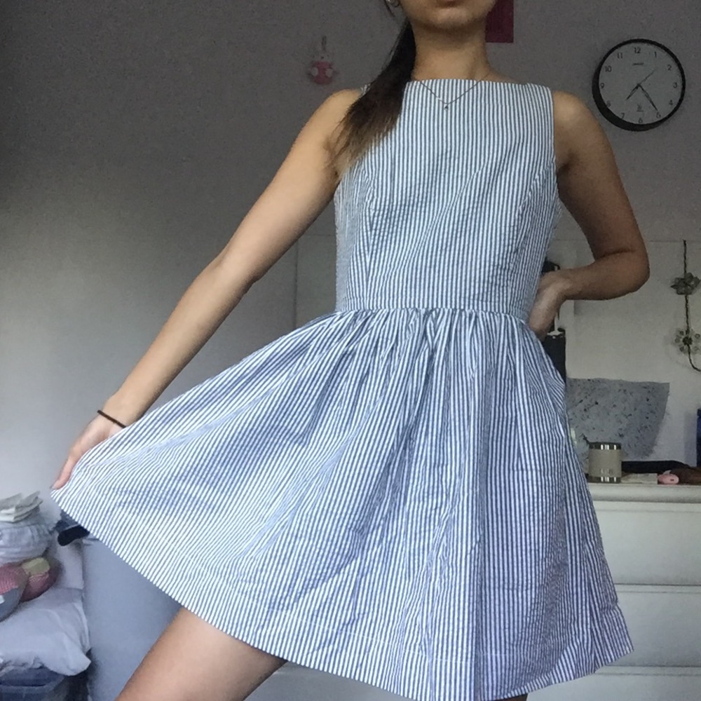 American apparel seersucker stripe Lola dress